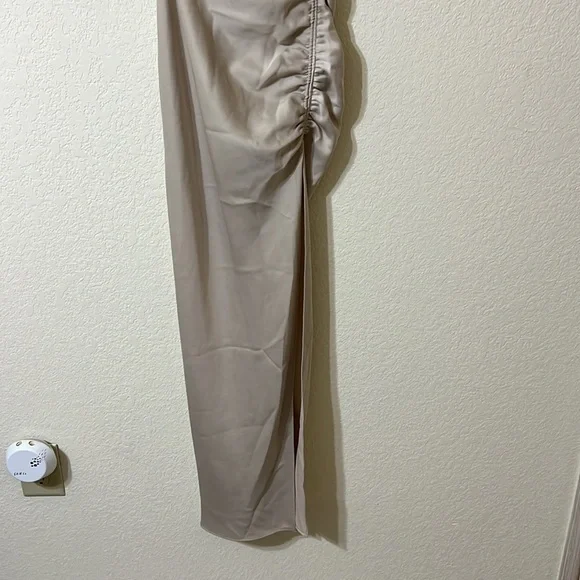 BHLDN Anthropologie Jennings Cowl Neck Ruched Satin Gown 0 NEW Formal Bridesmaid - Picture 4 of 8